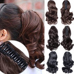 New Concubines Synthetic Strappy Ponytail Hair Extensions Fake Tail Natural Hair Clip Horse Tail Curly Organic Women's Wig – image 2