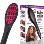 HELI Hair Straightener Brush H-010 – Heated Straightening Brush for Smooth Hair