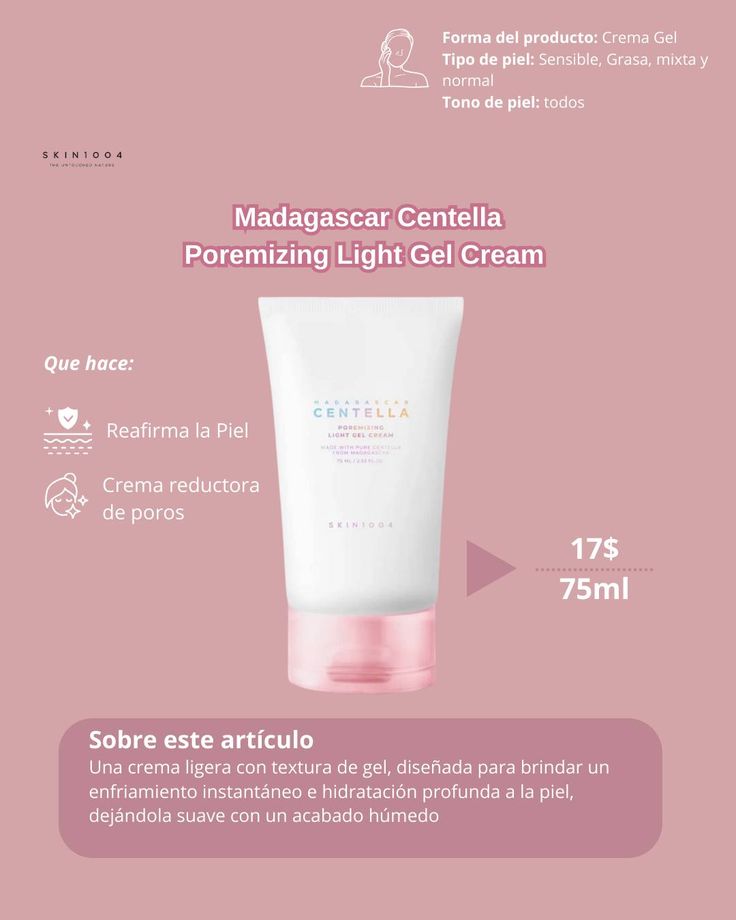 SKIN1004 Centella Poremizing Light Gel Cream texture