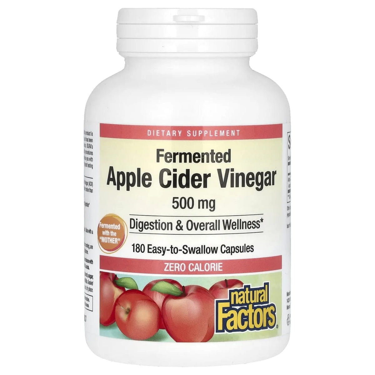 Natural Factors Fermented Apple Cider Vinegar 500mg 180ct