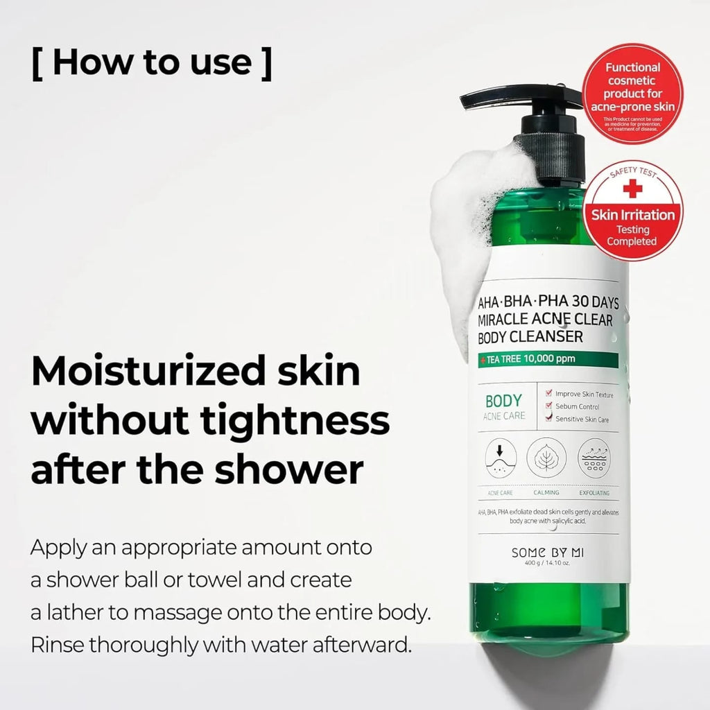 SOME BY MI AHA BHA PHA 30 Days Miracle Acne Clear Body Cleanser 400g – image 8