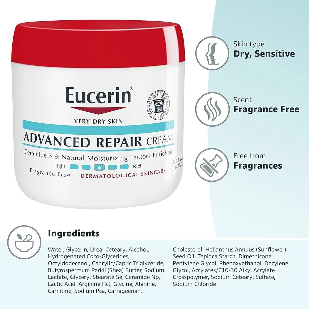 Eucerin Advanced Repair Cream jar texture