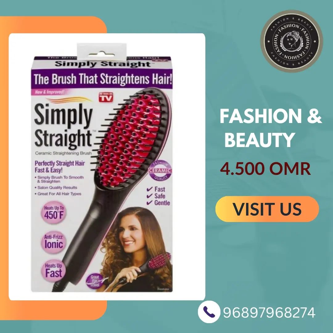 HELI Hair Straightener Brush H-010 – Heated Straightening Brush for Smooth Hair