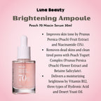 Anua Peach 70% Niacinamide Serum key ingredients niacinamide and alpha-arbutin
