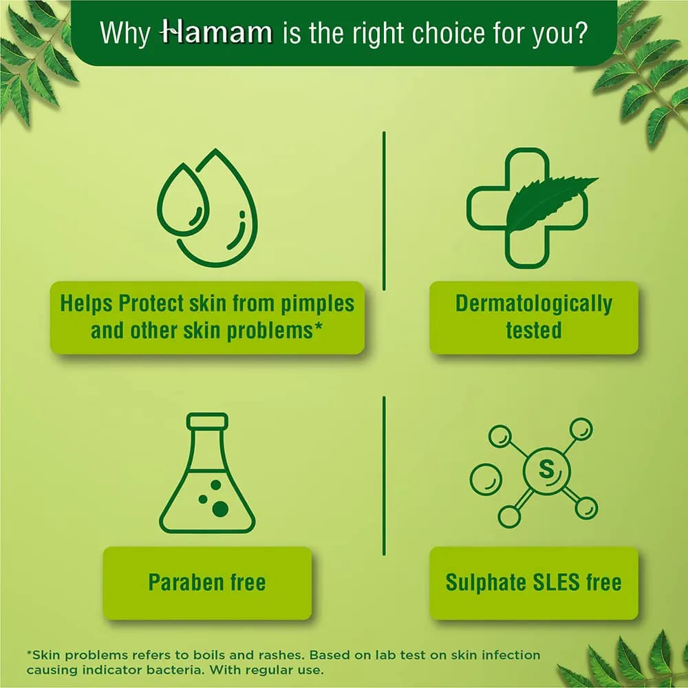 Hamam Pure Neem Oil Soap 150g – Natural Purifying Cleansing Bar