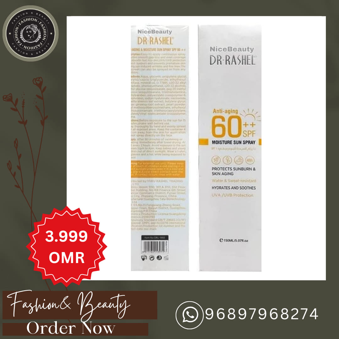 Dr. Rashel Sun Spray SPF 60++ 150ml – Lightweight Sunscreen Spray for Face & Body