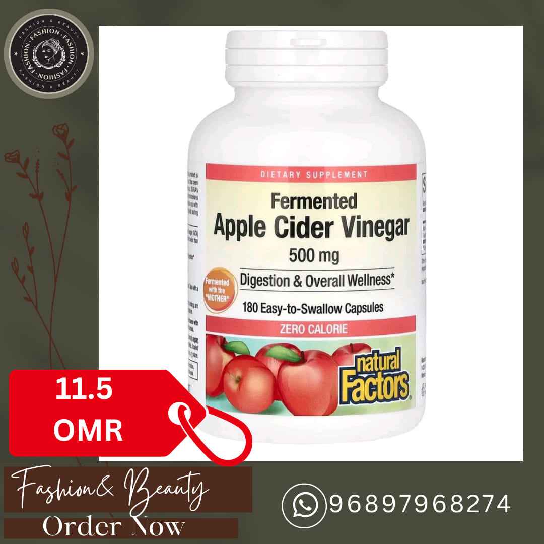 Fermented Apple Cider Vinegar Capsules 500mg – Extra Strength ACV Supplement (180 Caps)