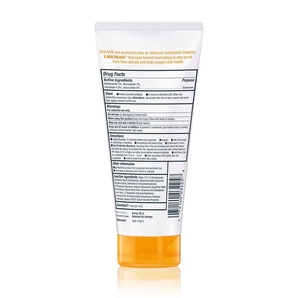 Eucerin Sun Advanced Hydration SPF 50 body sunscreen