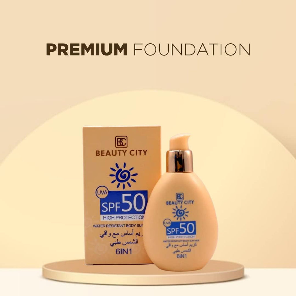 Beauty City 6-in-1 Sun Milk Foundation SPF50