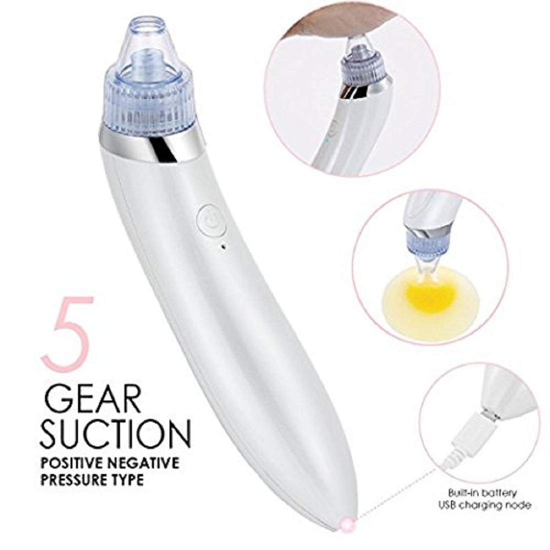 Electric Blackhead Remover – USB Rechargeable Vacuum Pore Cleaner