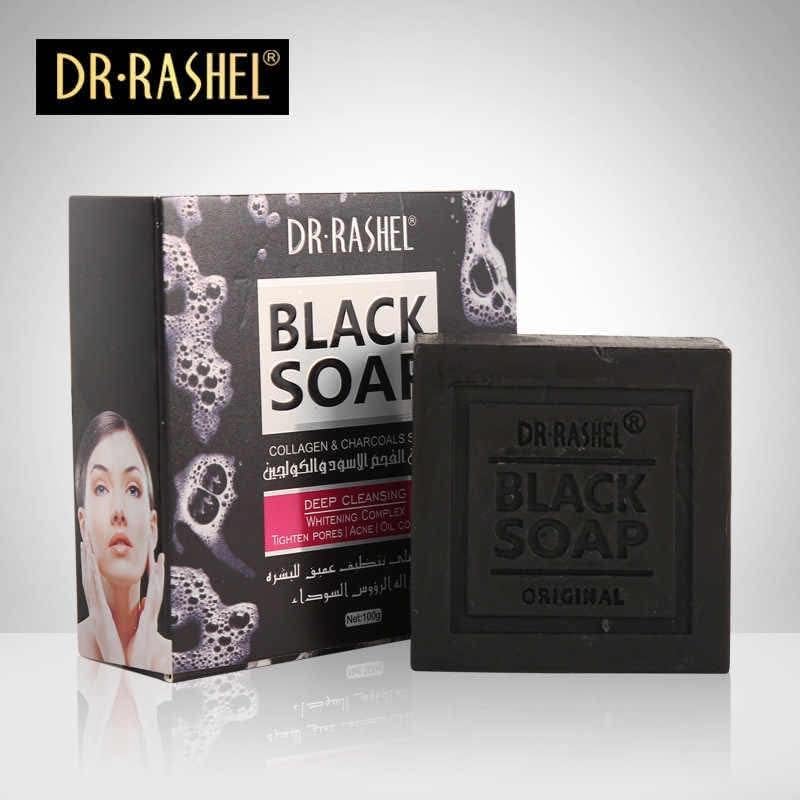 Dr. Rashel Black Soap Collagen & Charcoal 100g