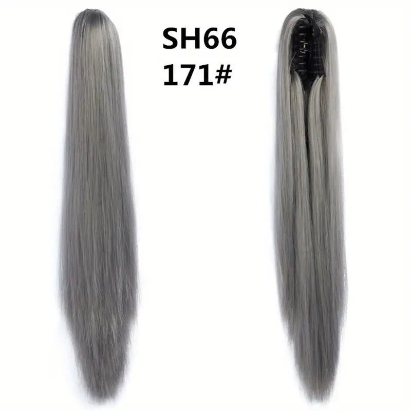 Synthetic Long Straight Ponytail Hair Extensions 22 Inch Claw Jaw Clip In Hair Extensions For Women Synthetic Fiber Hairpieces Hair Accessories – image 3