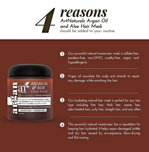 ArtNaturals Argan Oil & Aloe Hair Mask – image 2