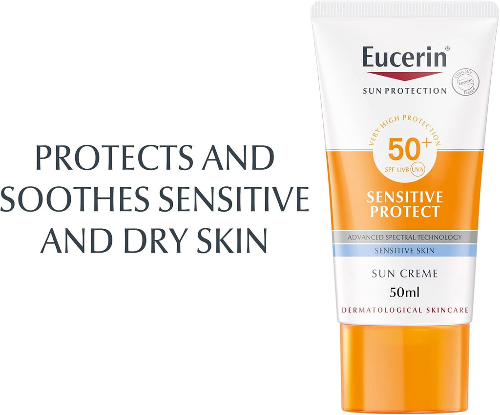 Eucerin Sun Sensitive Protect Cream SPF 50+ packaging