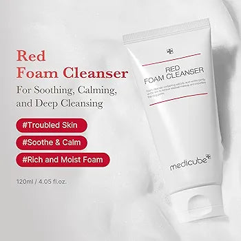 Medicube Red Foam Cleanser creamy foam texture