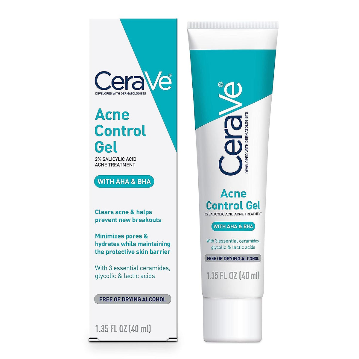 CeraVe Salicylic Acid Acne Treatment Gel AHA/BHA