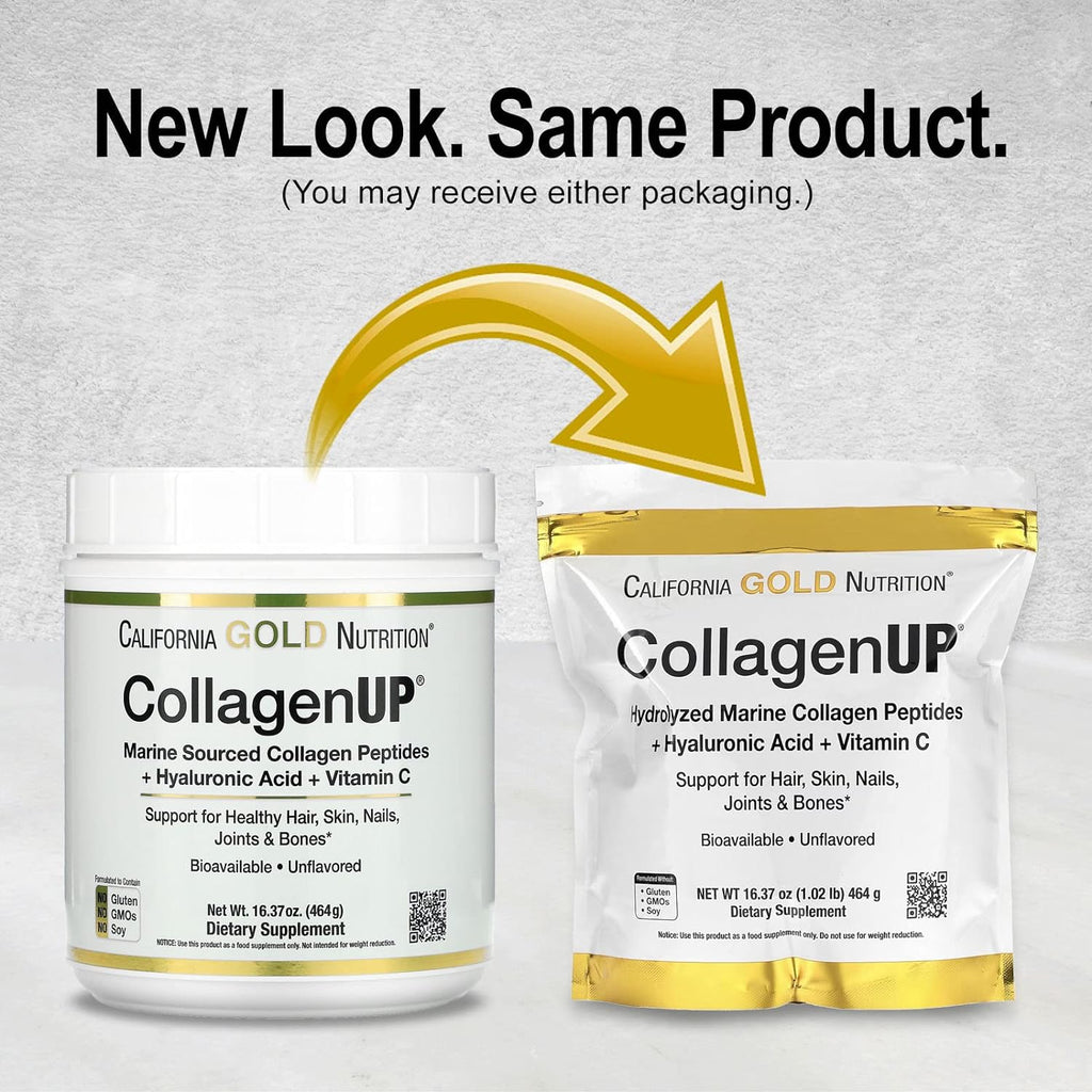 California Gold CollagenUP – Marine Collagen + Hyaluronic Acid & Vitamin C (464g)