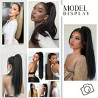 Synthetic Long Straight Ponytail Hair Extensions 22 Inch Claw Jaw Clip In Hair Extensions For Women Synthetic Fiber Hairpieces Hair Accessories – image 5