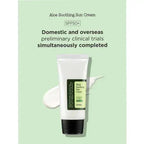 COSRX Aloe Soothing Sun Cream SPF 50 lightweight texture with no white cast