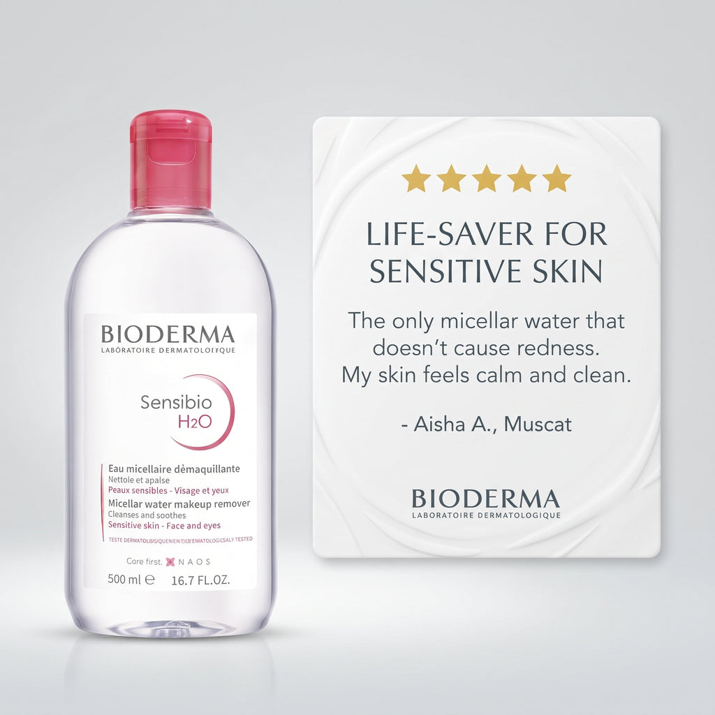 Bioderma Sensibio H2O Micellar Water – Makeup-Removing Cleanser for Sensitive Skin