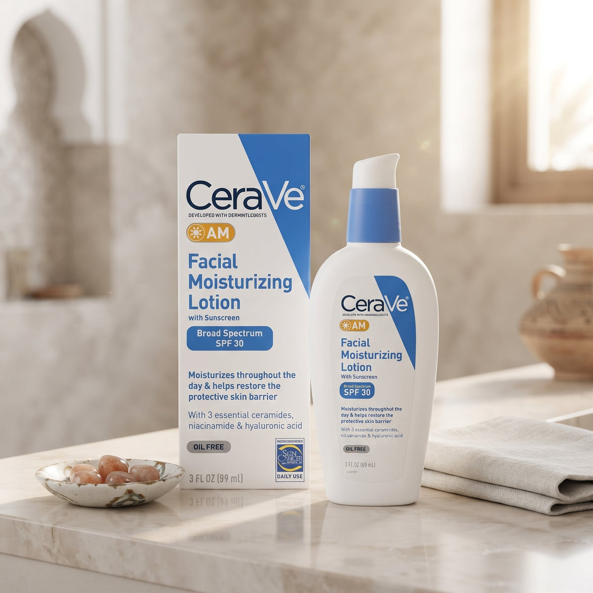 CeraVe AM Facial Moisturising Lotion SPF 30 – Daily Moisturiser with Sunscreen