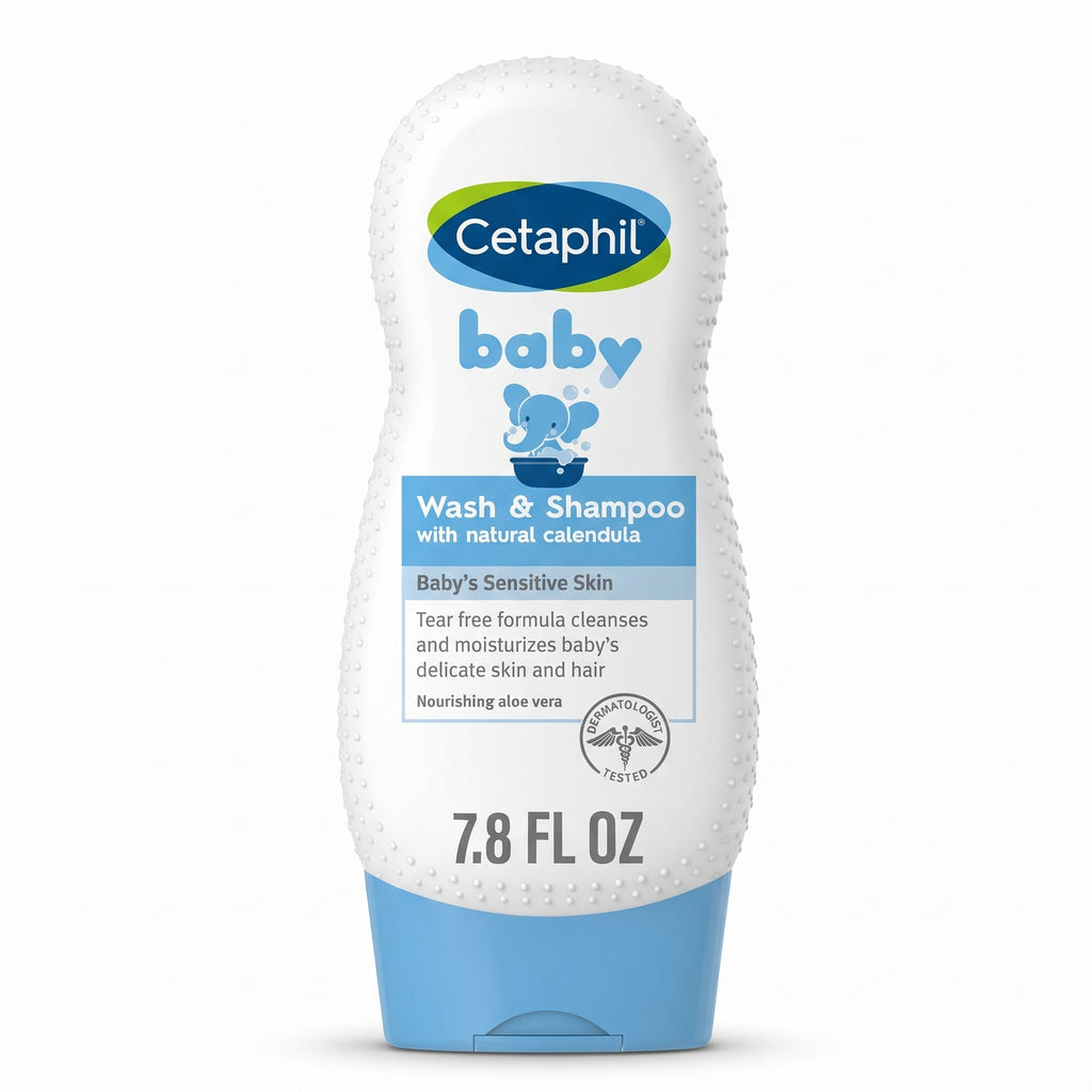 Cetaphil Baby Wash & Shampoo 230ml – Tear-Free 2-in-1 with Calendula
