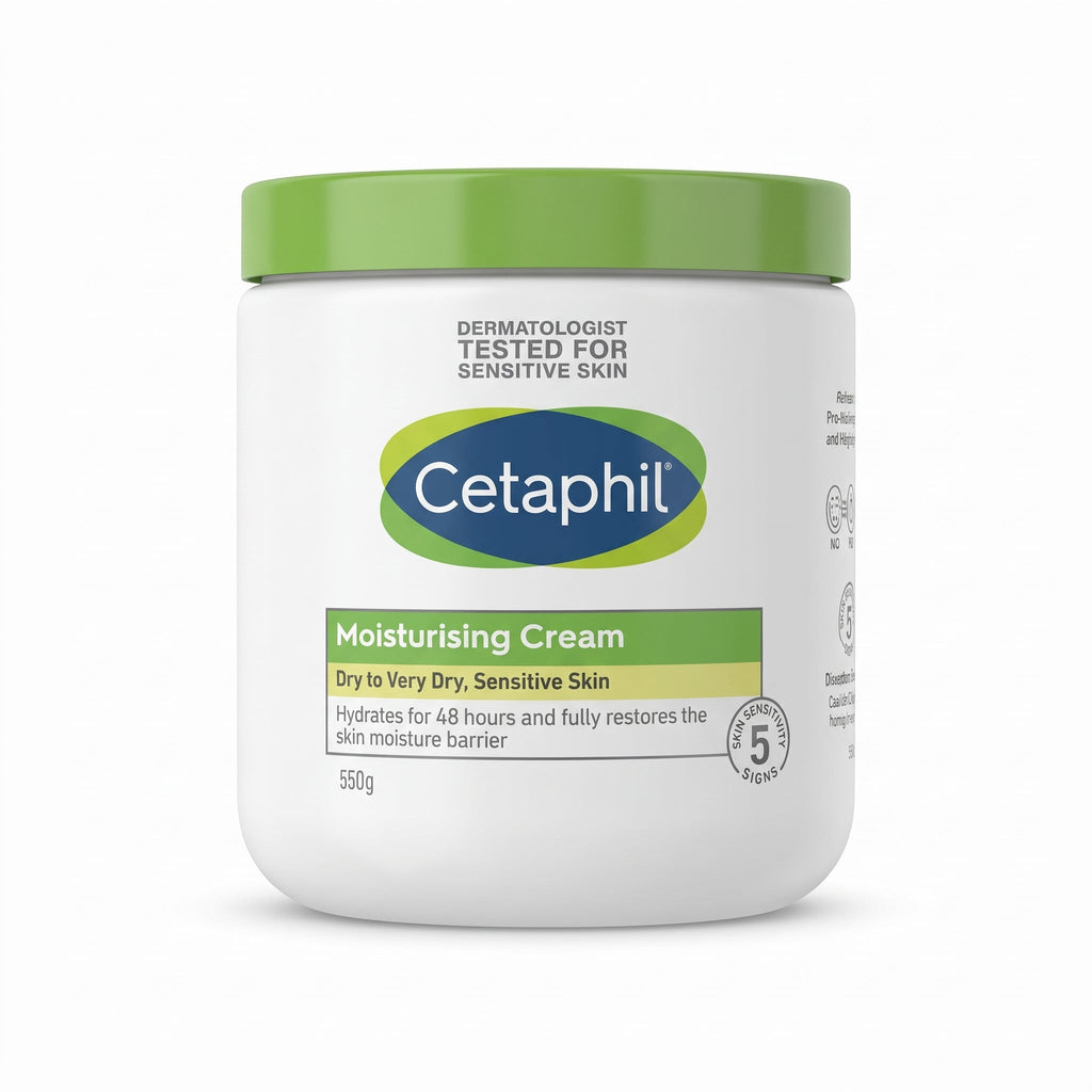 Cetaphil Moisturising Cream 550g – Face & Body for Dry, Sensitive Skin