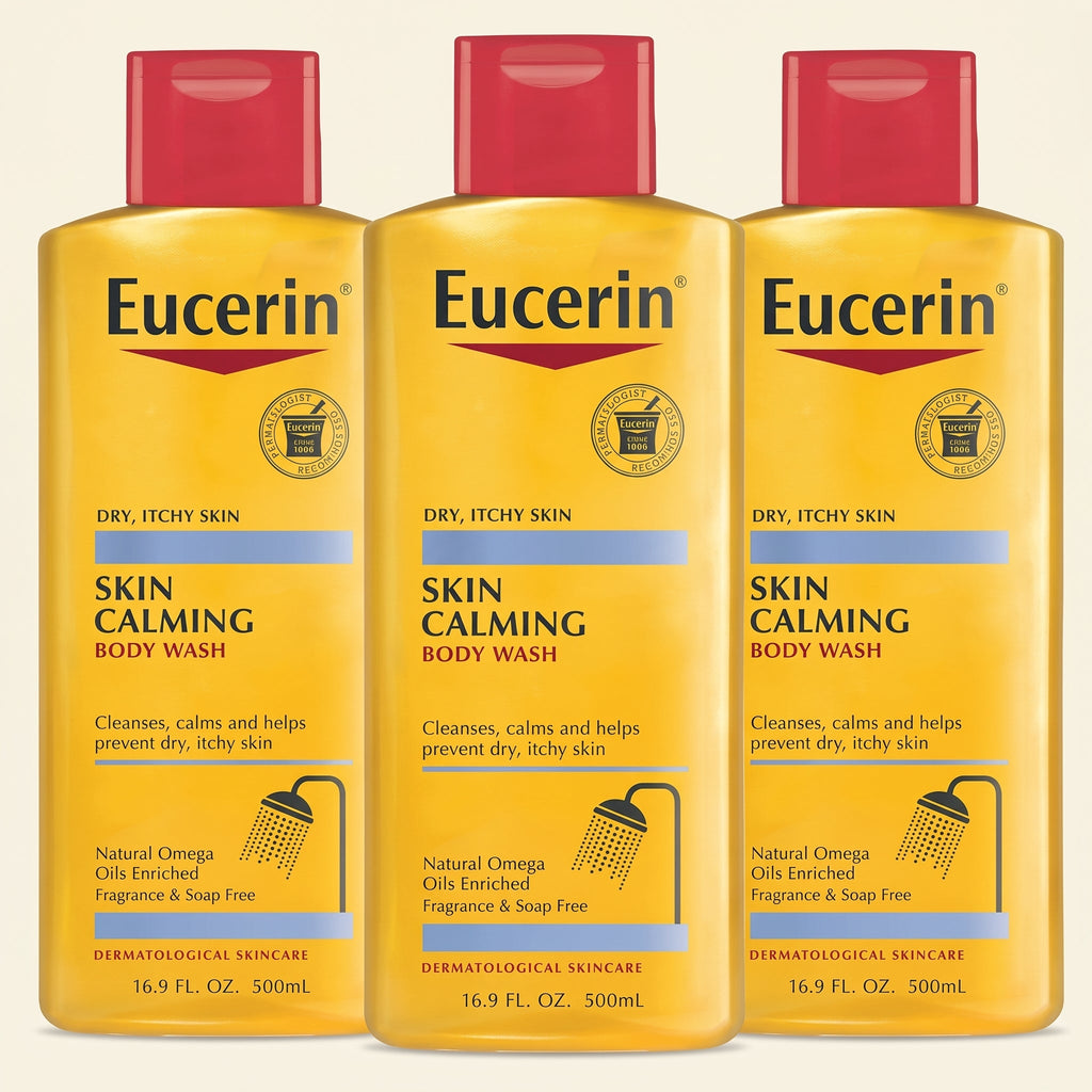 Eucerin Skin Calming Body Wash 250ml – Soap-Free Wash for Dry, Itchy, Eczema-Prone Skin