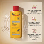 Eucerin Skin Calming Body Wash 250ml – Soap-Free Wash for Dry, Itchy, Eczema-Prone Skin