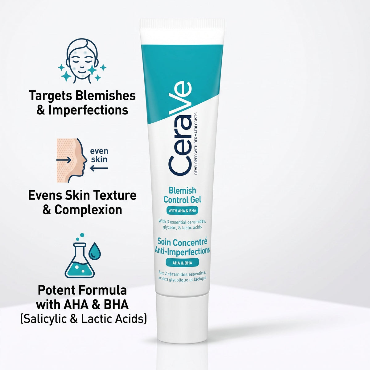 CeraVe Blemish Control Gel AHA BHA texture