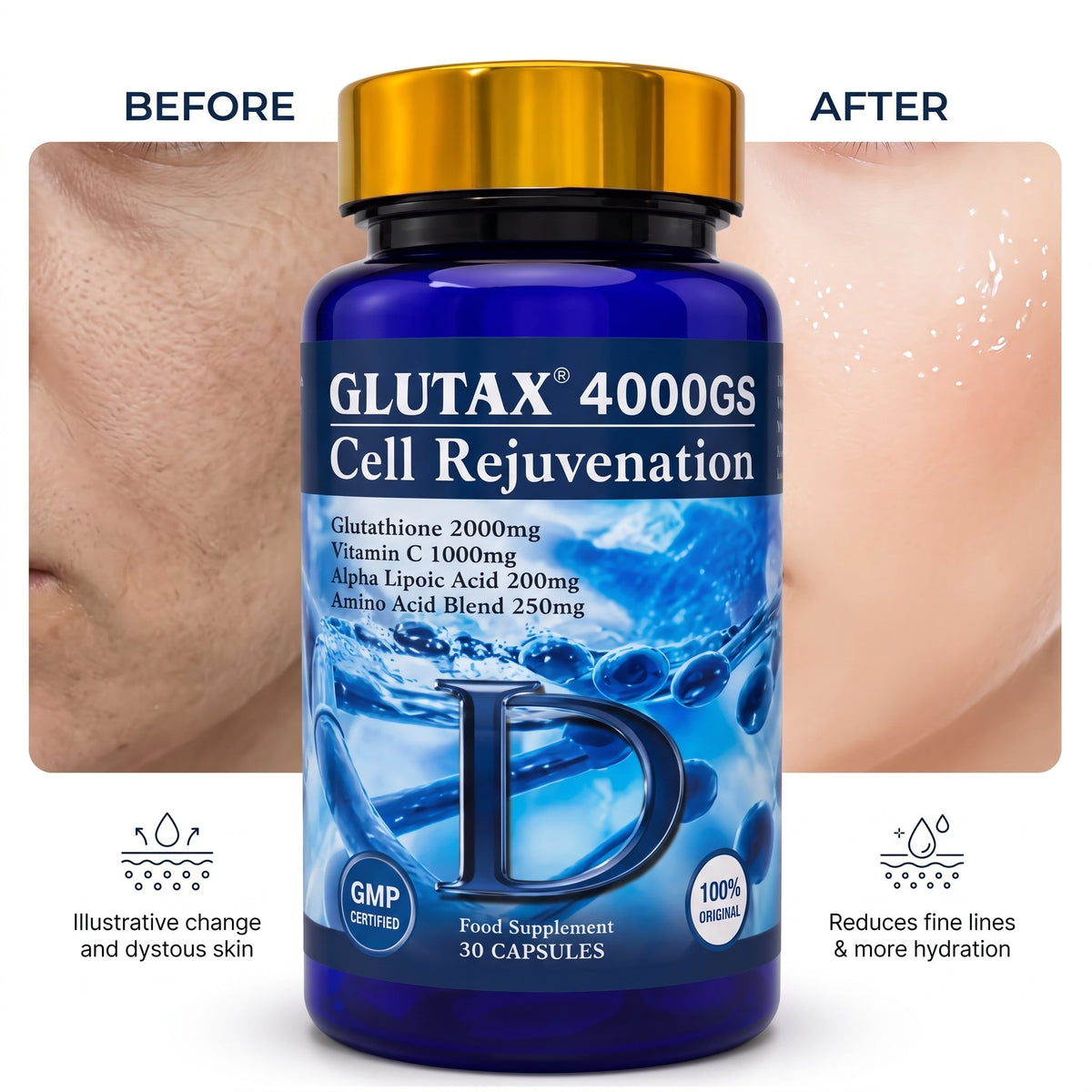 Glutathione Vitamin C Collagen 3-in-1 20000mg Beauty Supplement