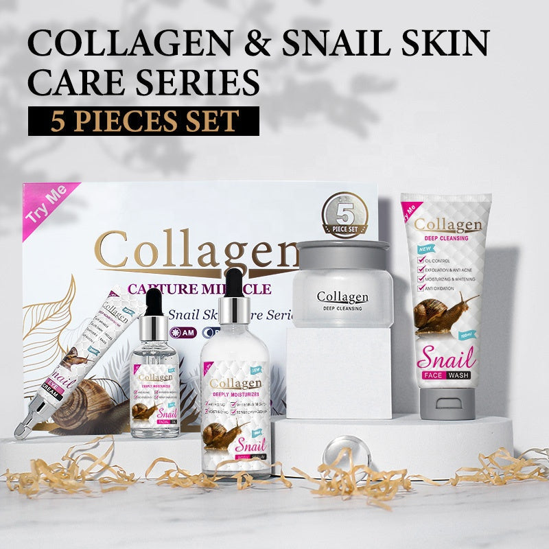 Women Beauty Skin Care Sets & Kits Facial Cream Collagen Snail Whitening Skin Care Set For Black Skin – image 8