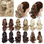 New Concubines Synthetic Strappy Ponytail Hair Extensions Fake Tail Natural Hair Clip Horse Tail Curly Organic Women's Wig – image 4