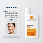 La Roche-Posay Anthelios Face Sunscreen 50ml – Broad Spectrum UVA/UVB, Fragrance-Free