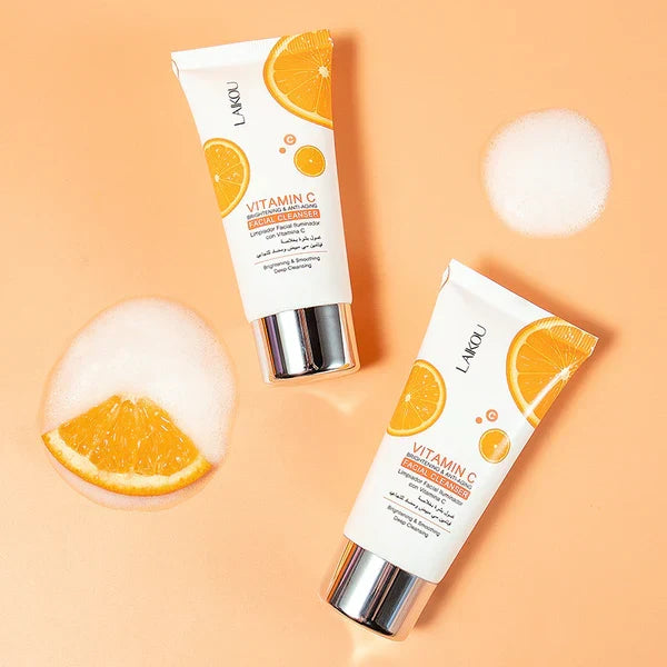 Cross-border LAIKOU Vitamin C Facial Cleanser 40g (color box) Facial Cleansing Care Cleanser