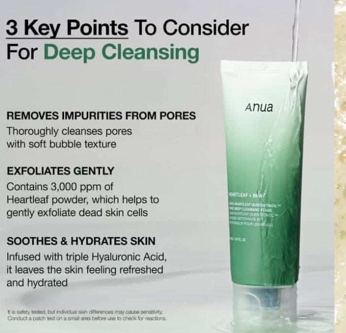 Anua Heartleaf Quercetinol Pore Deep Cleansing Foam 150ml tube