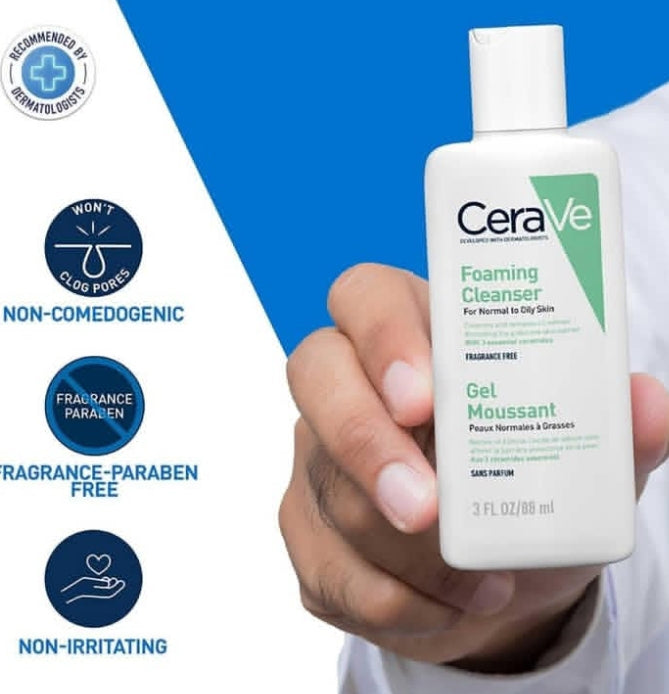 CeraVe Foaming Facial Cleanser travel size texture