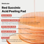 Medicube Red Succinic Acid Peeling Pad textured pad