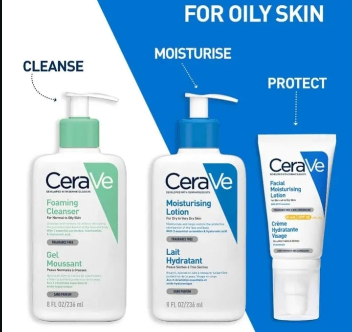 CeraVe Foaming Face Cleanser and Daily Moisturizing Lotion Bundle