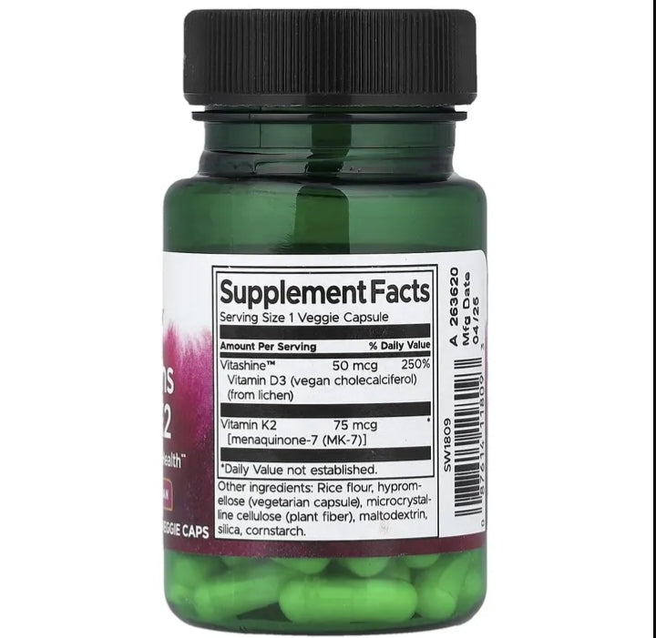 Swanson Vitamins D3 & K2 – image 2