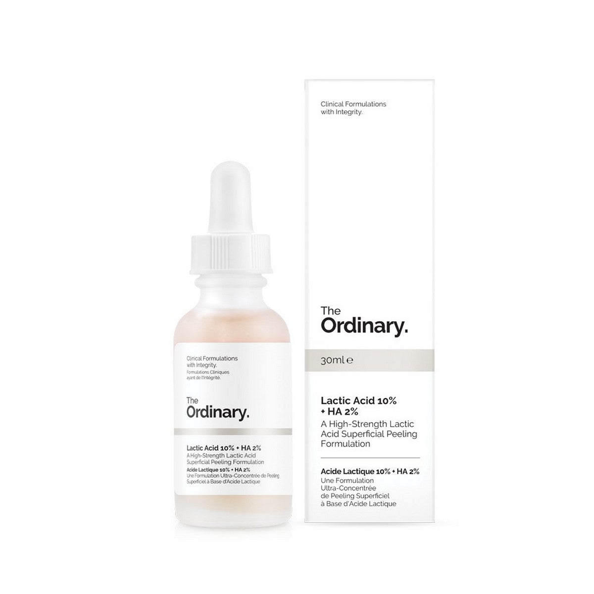 The Ordinary Lactic Acid 10% + HA key ingredients