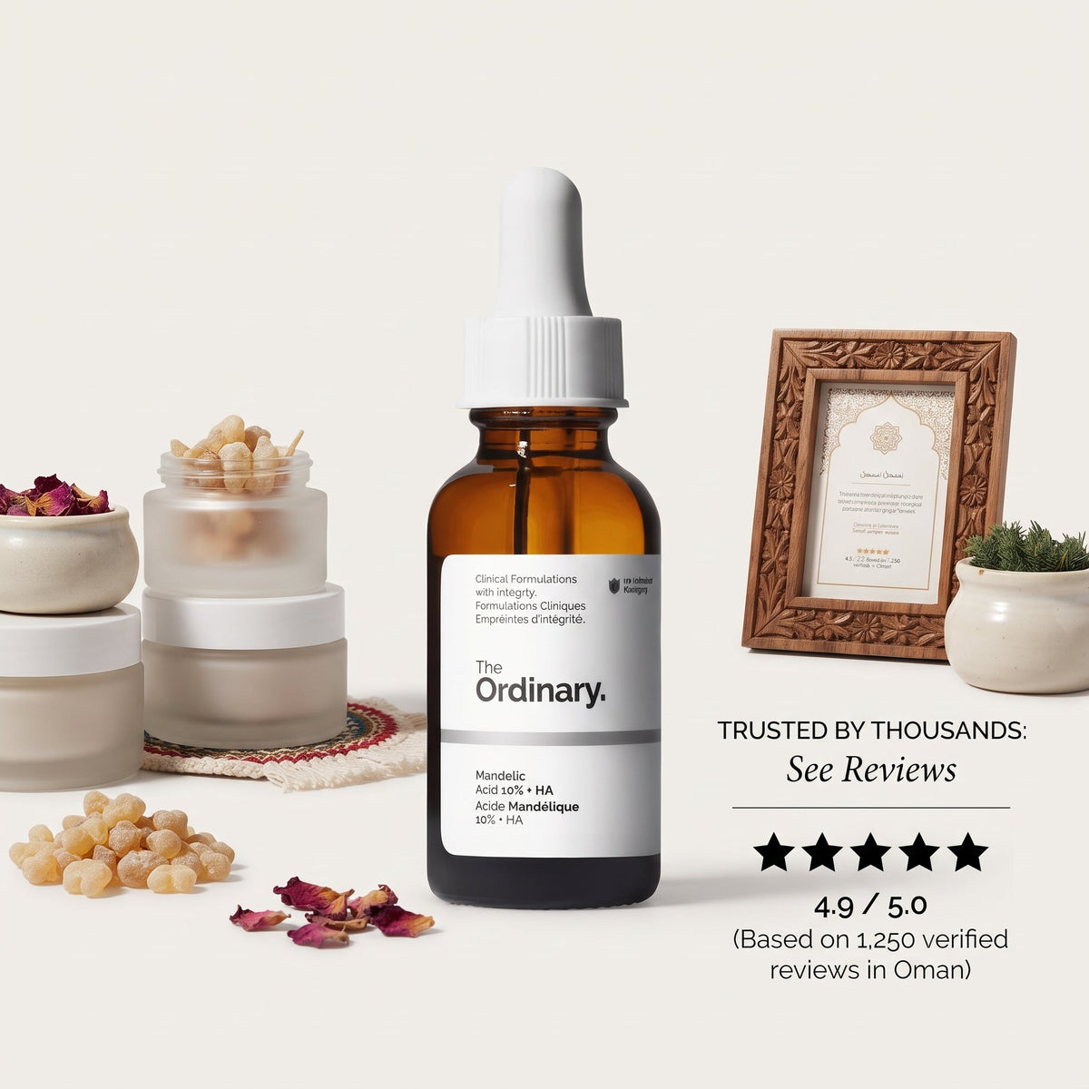 The Ordinary Mandelic Acid 10% + HA texture and dropper