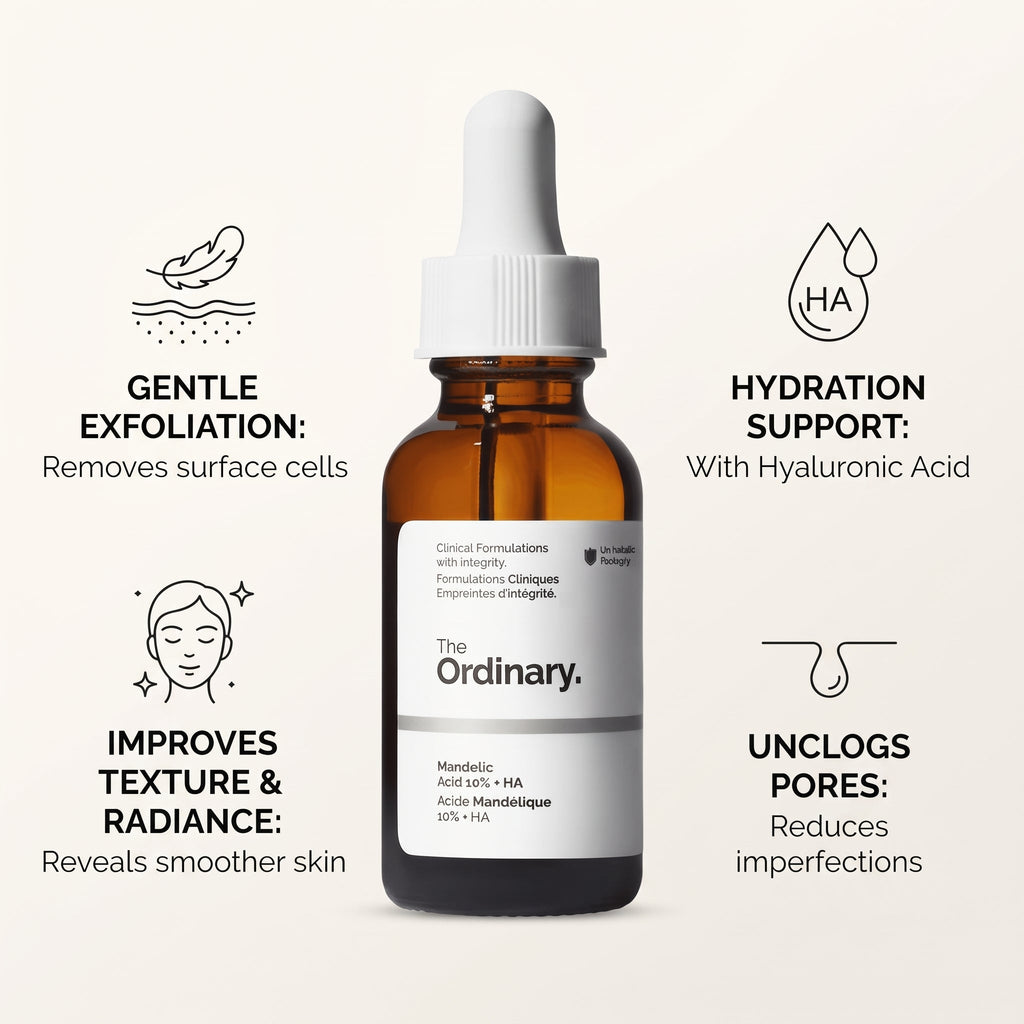 The Ordinary Mandelic Acid 10% + HA 30ml bottle, front