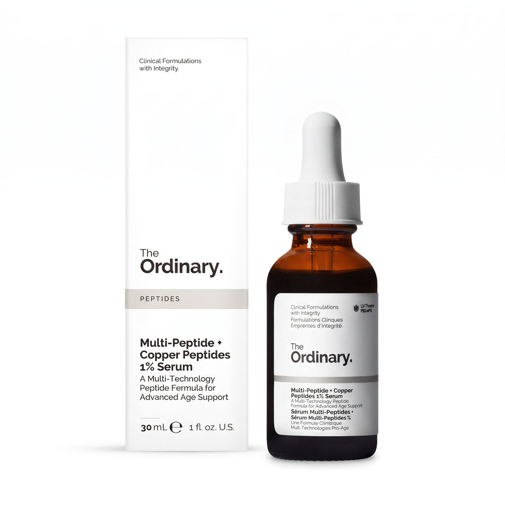 The Ordinary Multi-Peptide + Copper Peptides 1% Serum 30ml bottle, front