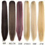 Synthetic Long Straight Ponytail Hair Extensions 22 Inch Claw Jaw Clip In Hair Extensions For Women Synthetic Fiber Hairpieces Hair Accessories – image 9