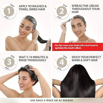 Blue Creamy Keratin Hair Mask Treatment 500ml – Straightening & Repair Mask