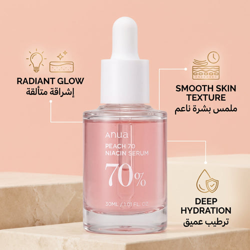 Anua Peach 70% Niacinamide Serum 30ml – Pore, Oil Control & Dark Spot Serum – image 3
