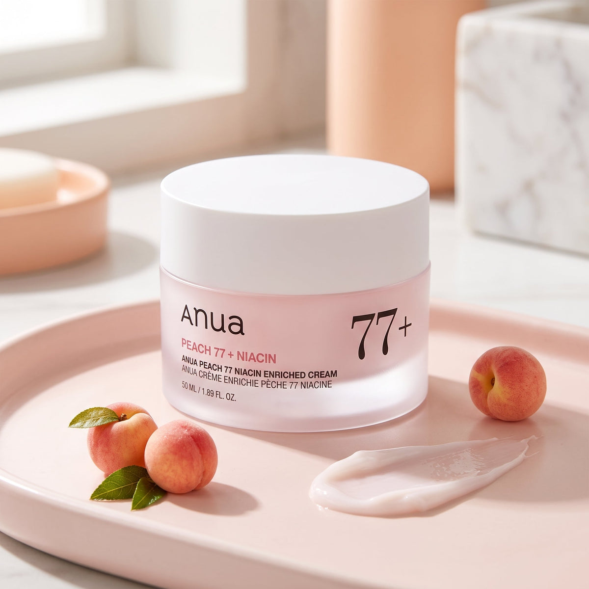 Anua Peach 77 Niacin Enriched Cream – Brightening Moisturiser for Glowing, Even-Toned Skin