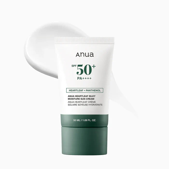 Anua Heartleaf Silky Moisture Sun Cream SPF 50+ PA++++ tube