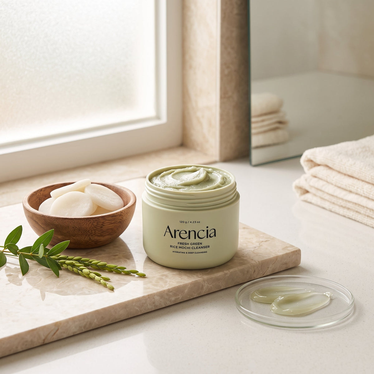Arencia Fresh Green Rice Mochi Cleanser